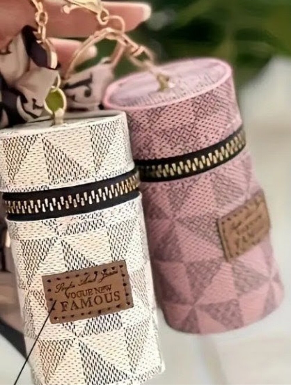 2 Keychain Coin/Lipstick Purse